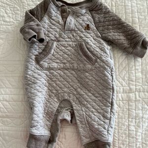 Quilted Henley one-piece